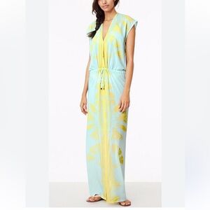 Tory Burch Olympia Long Maxi Caftan Swim Coverup